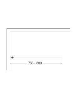 Шторка на ванну AQUAme AQM2859-L левая 80см чёрный матовый